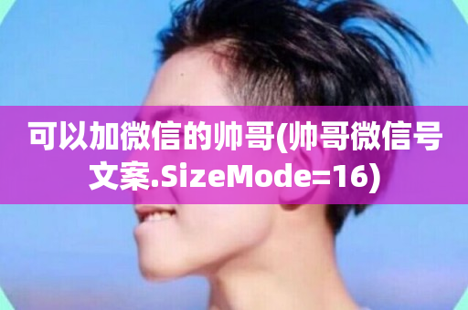 可以加微信的帅哥(帅哥微信号文案.SizeMode=16)-第1张图片-ZBLOG