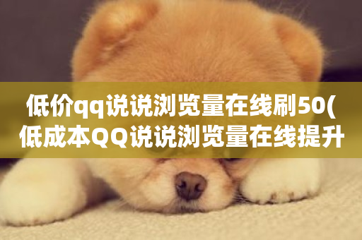 低价qq说说浏览量在线刷50(低成本QQ说说浏览量在线提升)