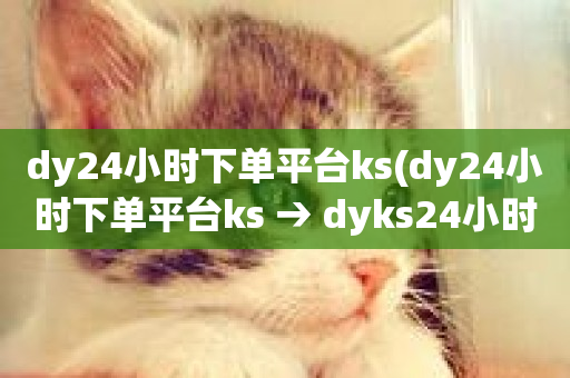 dy24小时下单平台ks(dy24小时下单平台ks → dyks24小时下单)-第1张图片-ZBLOG