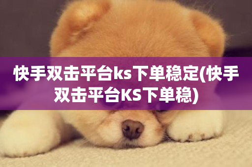 快手双击平台ks下单稳定(快手双击平台KS下单稳)-第1张图片-ZBLOG