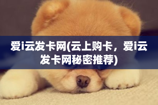 爱i云发卡网(云上购卡，爱i云发卡网秘密推荐)-第1张图片-ZBLOG