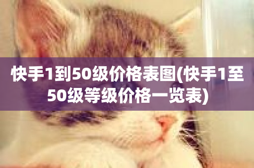 快手1到50级价格表图(快手1至50级等级价格一览表)-第1张图片-ZBLOG