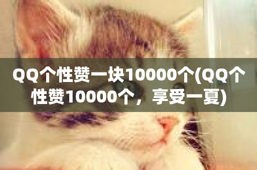 QQ个性赞一块10000个(QQ个性赞10000个，享受一夏)-第1张图片-ZBLOG