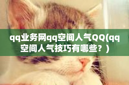 qq业务网qq空间人气QQ(qq空间人气技巧有哪些？)-第1张图片-ZBLOG