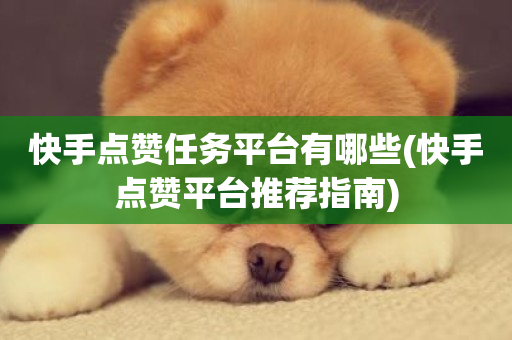 快手点赞任务平台有哪些(快手点赞平台推荐指南)-第1张图片-ZBLOG