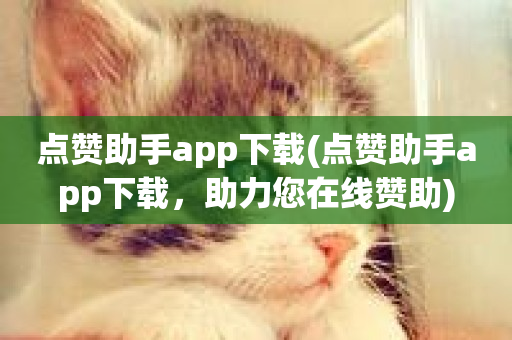 点赞助手app下载(点赞助手app下载，助力您在线赞助)