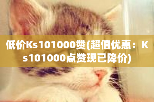 低价Ks101000赞(超值优惠：Ks101000点赞现已降价)