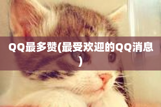 QQ最多赞(最受欢迎的QQ消息)-第1张图片-ZBLOG