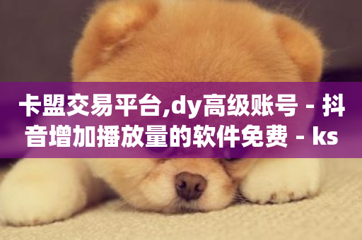 卡盟交易平台,dy高级账号 - 抖音增加播放量的软件免费 - ks如何假实名认证