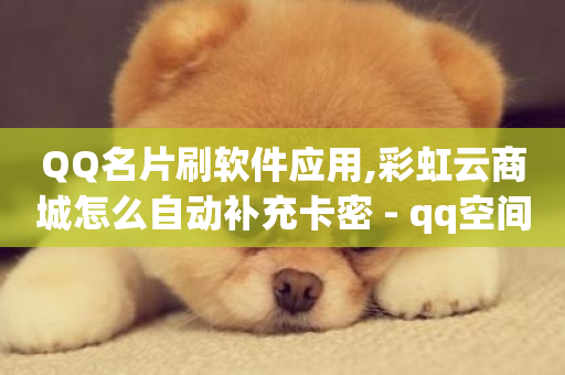 QQ名片刷软件应用,彩虹云商城怎么自动补充卡密 - qq空间浏览量刷的软件 - qq刷钻卡盟永久网站-第1张图片-ZBLOG