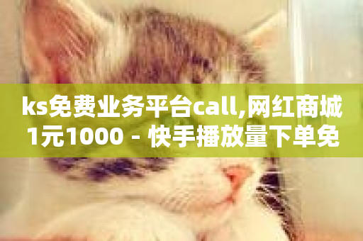 ks免费业务平台call,网红商城1元1000 - 快手播放量下单免费 - 24小时卡盟自助平台