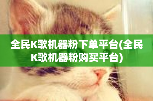 全民K歌机器粉下单平台(全民K歌机器粉购买平台)-第1张图片-ZBLOG