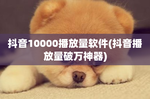 抖音10000播放量软件(抖音播放量破万神器)-第1张图片-ZBLOG