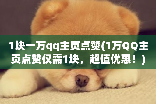 1块一万qq主页点赞(1万QQ主页点赞仅需1块，超值优惠！)-第1张图片-ZBLOG