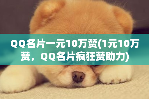 QQ名片一元10万赞(1元10万赞，QQ名片疯狂赞助力)-第1张图片-ZBLOG