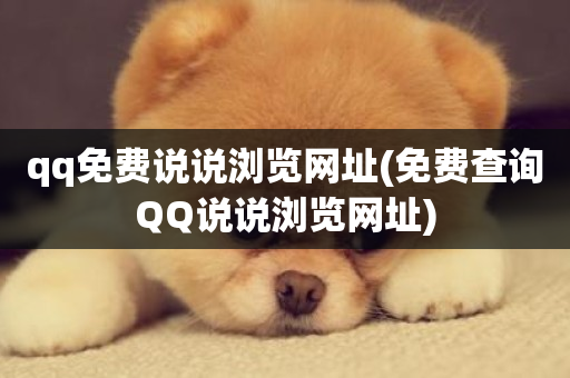 qq免费说说浏览网址(免费查询QQ说说浏览网址)