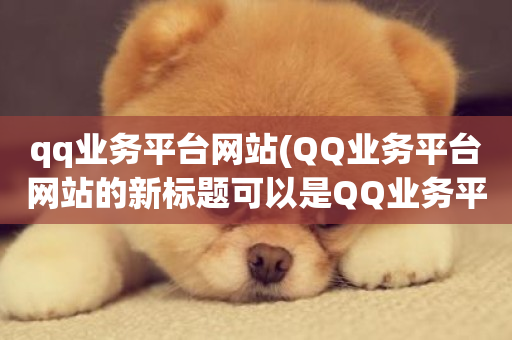 qq业务平台网站(QQ业务平台网站的新标题可以是QQ业务平台优化)