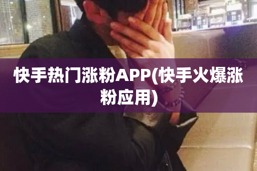 快手热门涨粉APP(快手火爆涨粉应用)-第1张图片-ZBLOG