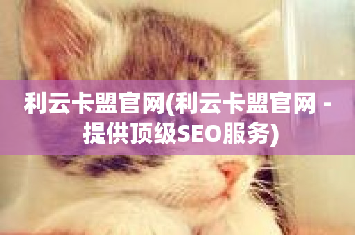 利云卡盟官网(利云卡盟官网 - 提供顶级SEO服务)-第1张图片-ZBLOG