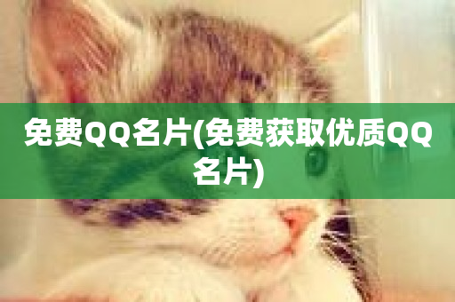 免费QQ名片(免费获取优质QQ名片)-第1张图片-ZBLOG