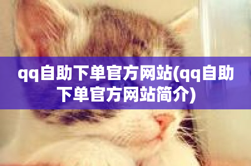 qq自助下单官方网站(qq自助下单官方网站简介)-第1张图片-ZBLOG