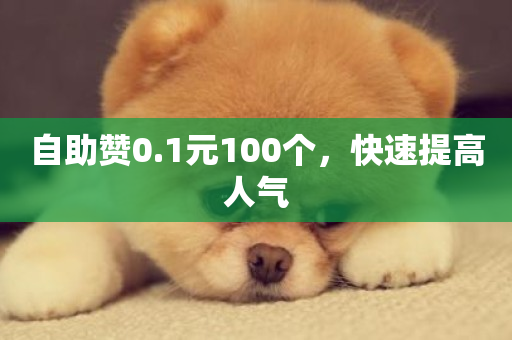 自助赞0.1元100个，快速提高人气-第1张图片-ZBLOG