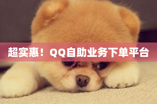 超实惠！QQ自助业务下单平台