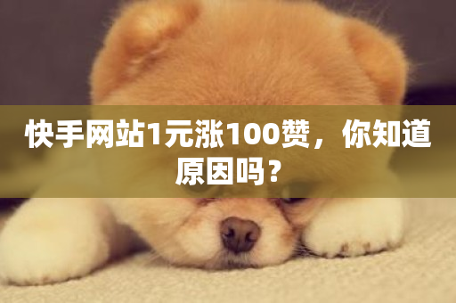 快手网站1元涨100赞，你知道原因吗？