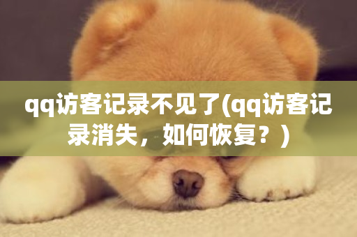 qq访客记录不见了(qq访客记录消失，如何恢复？)-第1张图片-ZBLOG