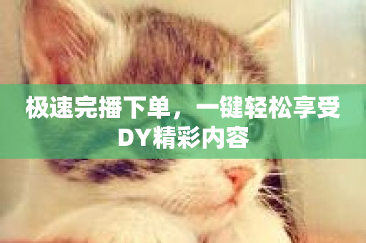 极速完播下单，一键轻松享受DY精彩内容-第1张图片-ZBLOG