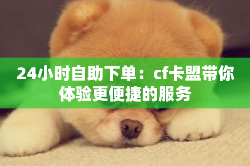 24小时自助下单：cf卡盟带你体验更便捷的服务-第1张图片-ZBLOG