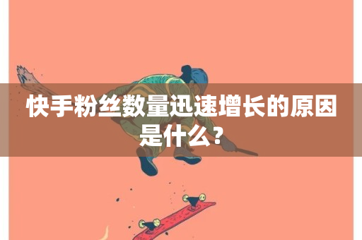 快手粉丝数量迅速增长的原因是什么？-第1张图片-ZBLOG