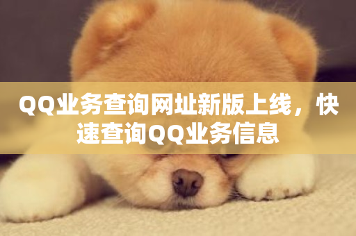 QQ业务查询网址新版上线，快速查询QQ业务信息-第1张图片-ZBLOG