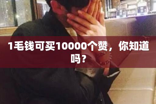 1毛钱可买10000个赞，你知道吗？