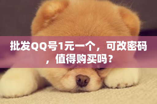 批发QQ号1元一个，可改密码，值得购买吗？-第1张图片-ZBLOG