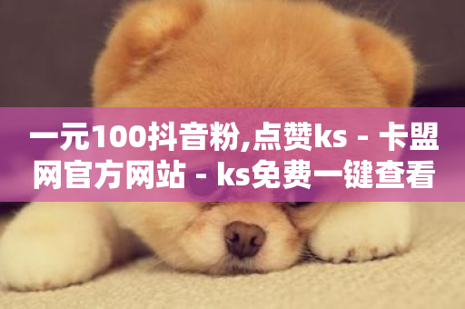 一元100抖音粉,点赞ks - 卡盟网官方网站 - ks免费一键查看权限-第1张图片-ZBLOG