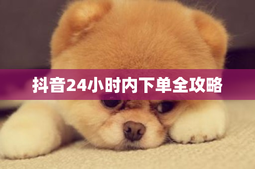 抖音24小时内下单全攻略-第1张图片-ZBLOG