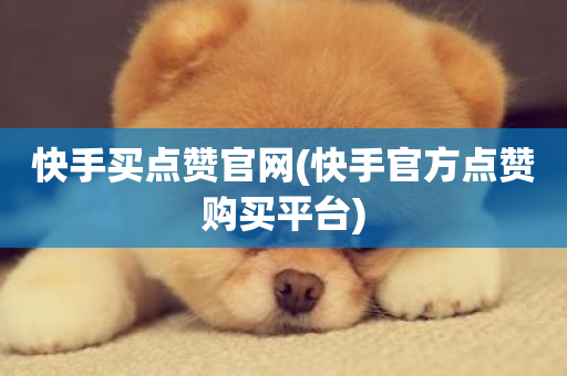 快手买点赞官网(快手官方点赞购买平台)-第1张图片-ZBLOG