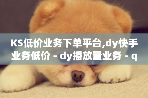 KS低价业务下单平台,dy快手业务低价 - dy播放量业务 - qq业务自助商城