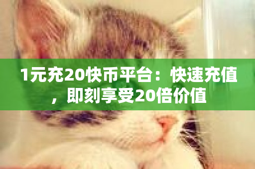 1元充20快币平台：快速充值，即刻享受20倍价值-第1张图片-ZBLOG