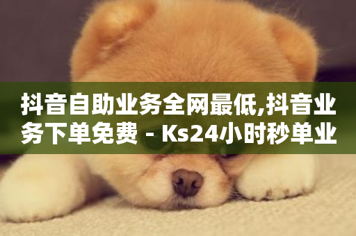 抖音自助业务全网最低,抖音业务下单免费 - Ks24小时秒单业务平台低价 - 24小时微商软件自助下单商城-第1张图片-ZBLOG