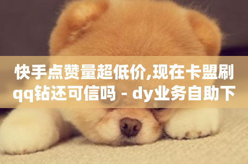 快手点赞量超低价,现在卡盟刷qq钻还可信吗 - dy业务自助下单软件app - 自助下单专区