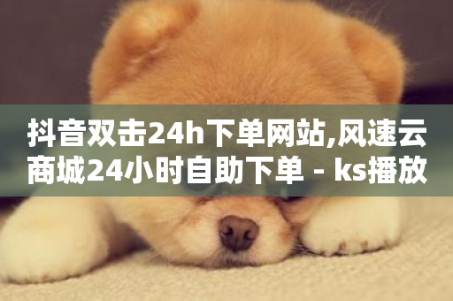 抖音双击24h下单网站,风速云商城24小时自助下单 - ks播放量业务免费 - ks自助下单服务平台-第1张图片-ZBLOG