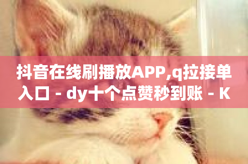 抖音在线刷播放APP,q拉接单入口 - dy十个点赞秒到账 - KS免费下载安装-第1张图片-ZBLOG