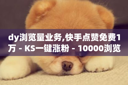 dy浏览量业务,快手点赞免费1万 - KS一键涨粉 - 10000浏览量200赞