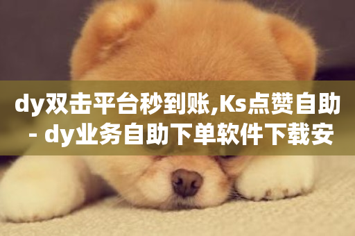 dy双击平台秒到账,Ks点赞自助 - dy业务自助下单软件下载安装 - 快手卡盟平台自助-第1张图片-ZBLOG