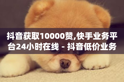 抖音获取10000赞,快手业务平台24小时在线 - 抖音低价业务全网最低 - qq自助下单商城