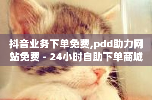 抖音业务下单免费,pdd助力网站免费 - 24小时自助下单商城 - 抖音点赞关注日薪300