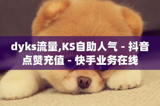 dyks流量,KS自助人气 - 抖音点赞充值 - 快手业务在线-第1张图片-ZBLOG