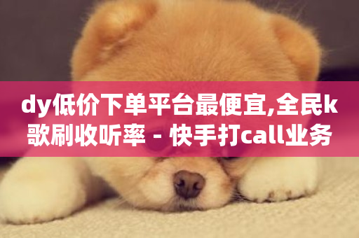 dy低价下单平台最便宜,全民k歌刷收听率 - 快手打call业务 - dy业务自助下单软件下载-第1张图片-ZBLOG